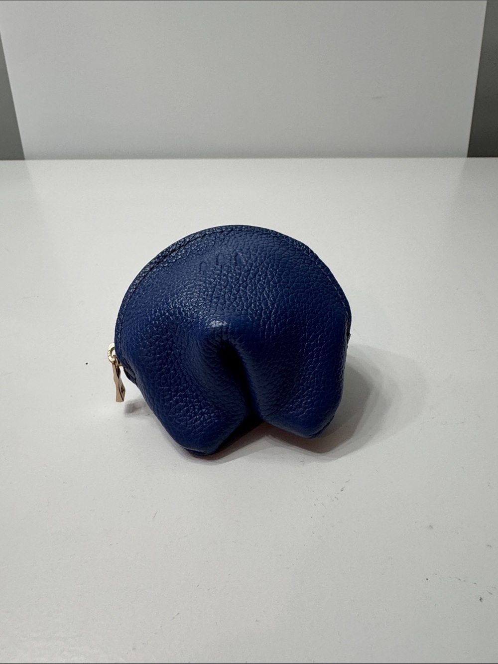 Portland Leather Dark Blue Pebbled Coin Pouch
